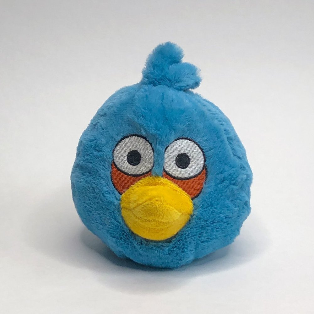 Angry Birds Blue Bird Jay Plush Stuffed Animal Commenwealth 2010 - 5” No Sound